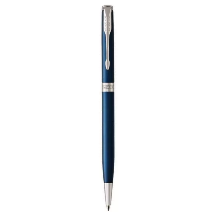 Parker Sonnet Slim Blue Lacquer Chrome Ballpoint Pen