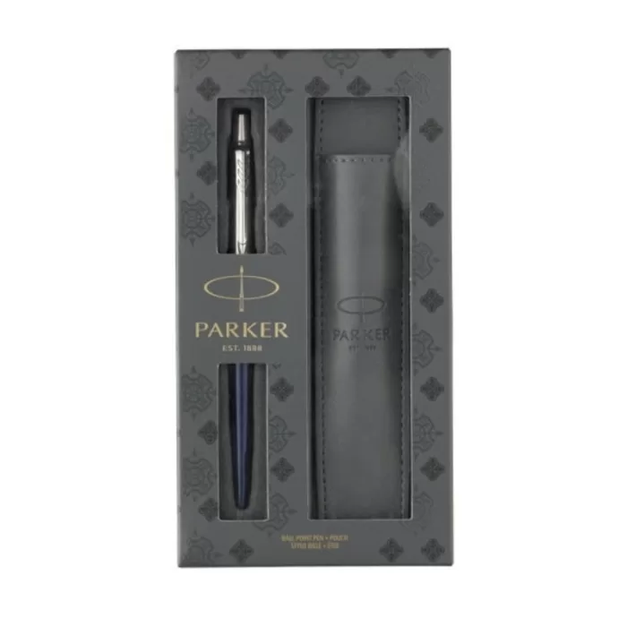 Parker Jotter Royal Blue Gift Set With Pen & Pouch