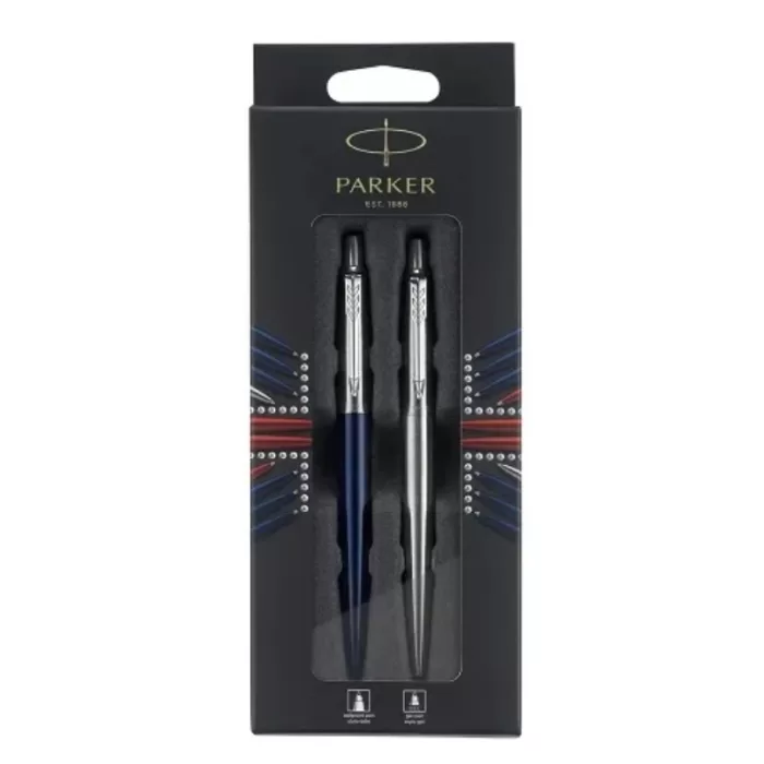 Parker Jotter London Royal Blue Ballpoint Pen & Stainless Steel Gel Pen Ballpoint