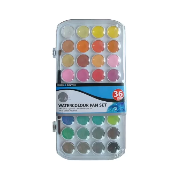 Daler Rowney Simply Set of 36 Watercolour Pans