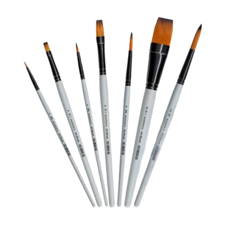 Isomars Brushes Set of 7 Mix (Flat + Round)