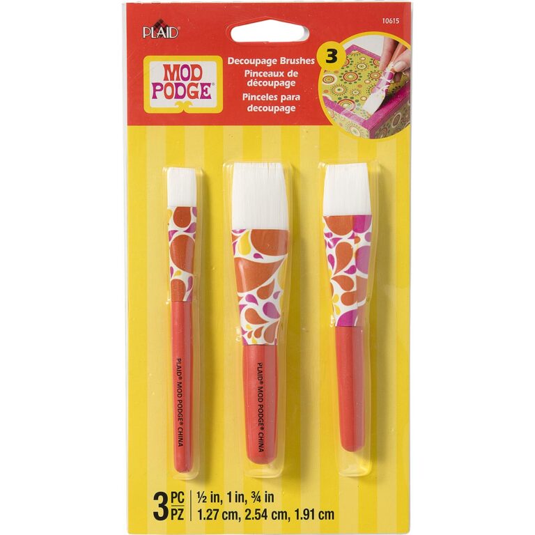 MOD PODGE SHORT HANDLE BRUSH SET 3 PC.