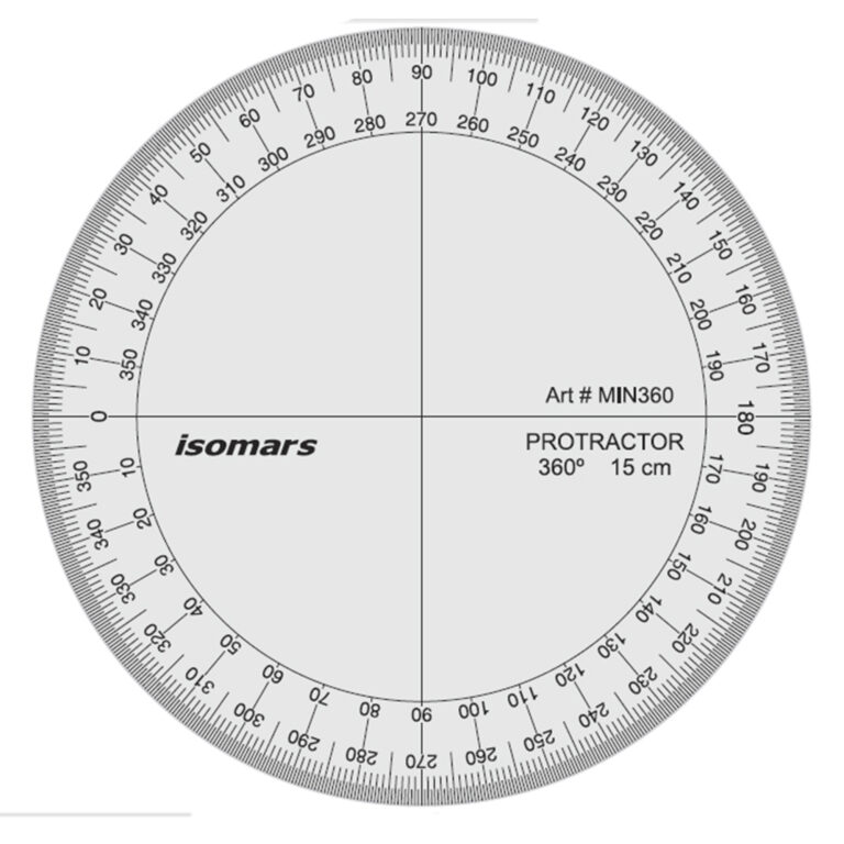 ISOMARS Protractor - 6 - 360?"