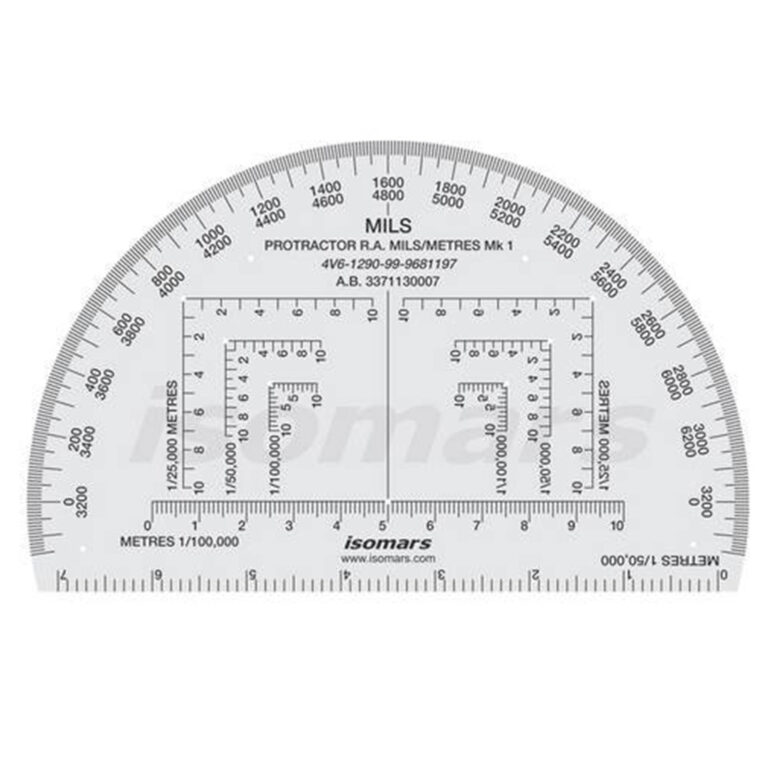 ISOMARS Military Mils Protractor