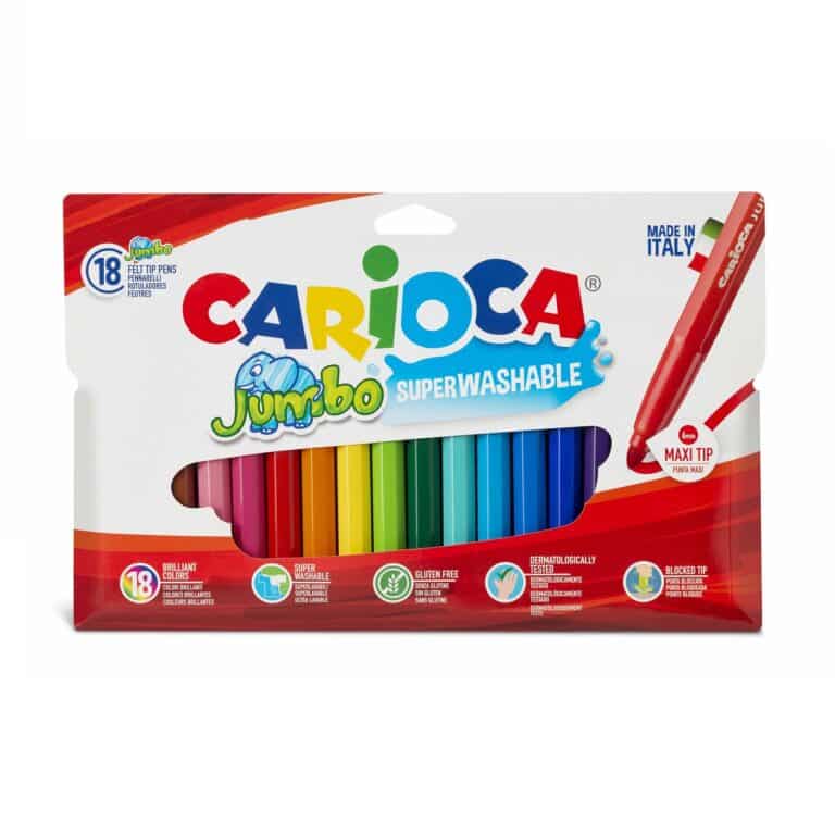 CARIOCA Jumbo Maxi Felt Tip Pens Set of 18