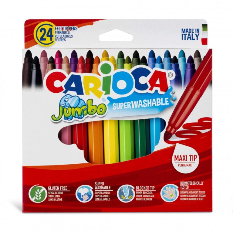 CARIOCA Jumbo Maxi Felt Tip Pens Set of 24