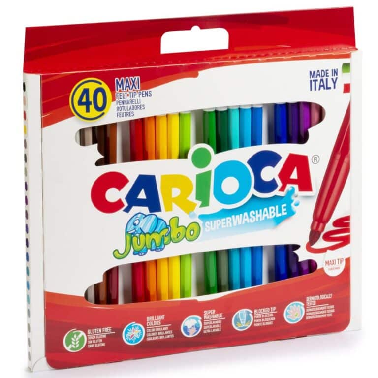 CARIOCA Jumbo Maxi Felt Tip Pens Set of 40