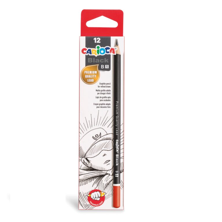 CARIOCA Pencils Black B1 Set Of 12