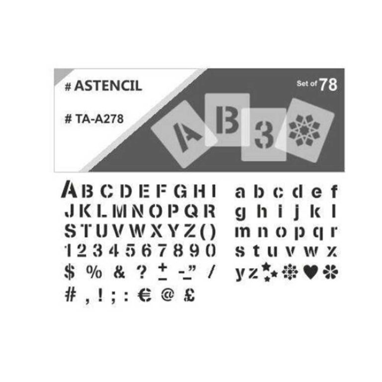 ISOMARS Typo Art Set Of 78 #Astencil Lettering Ste