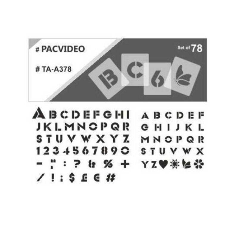 ISOMARS Typo Art Set Of 78 #Pacvideo Lettering Ste