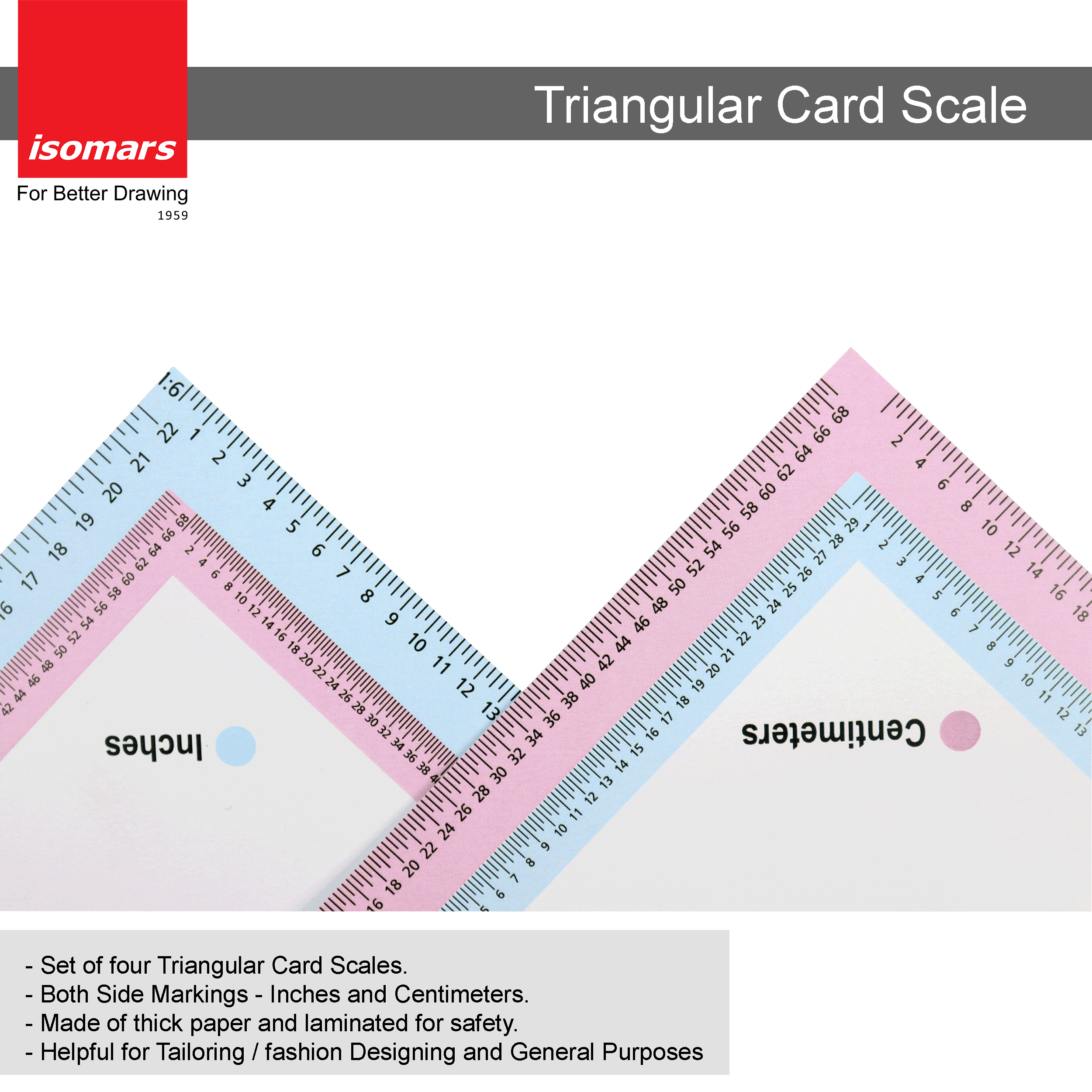 Triangle Shape Drafting Template Stencil - Isomars