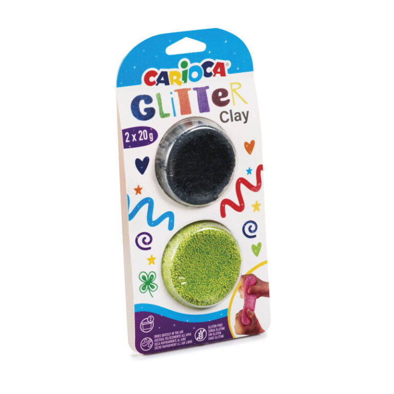 CARIOCA Glitter Clay 2X20G Black/Green