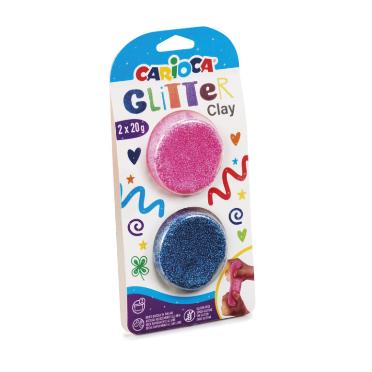 CARIOCA Glitter Clay 2X20G Blue/Pink