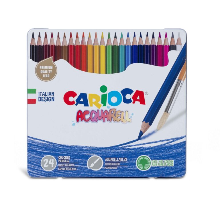 CARIOCA Acquarel Tin Box Of 24 Colors