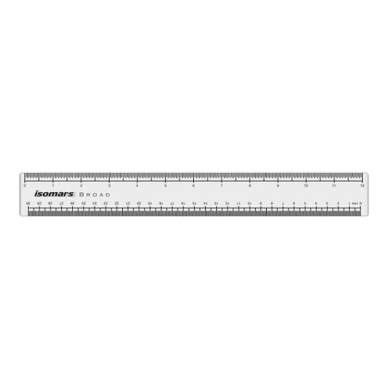 ISOMARS Plastic Ruler 30Cm - Broad