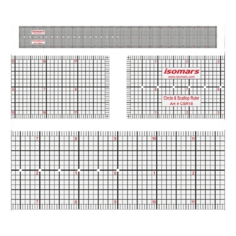 ISOMARS Circle And Scallop Ruler 6*46Mm