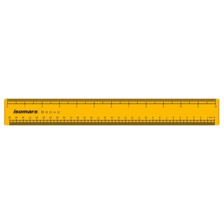 ISOMARS Broad Ruler 30Cm Orange