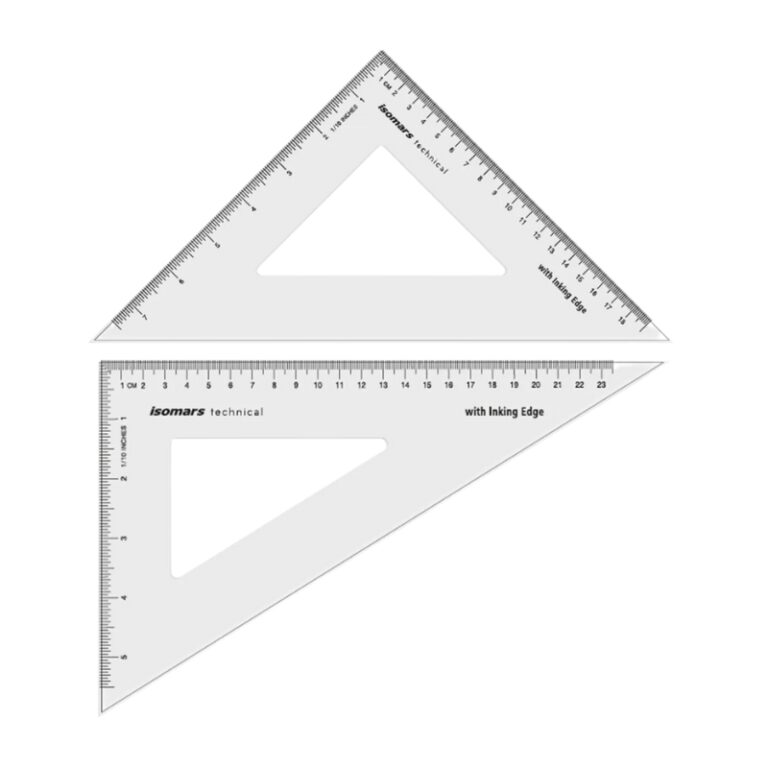 ISOMARS Set Square Set Of 2 8X10" Clear