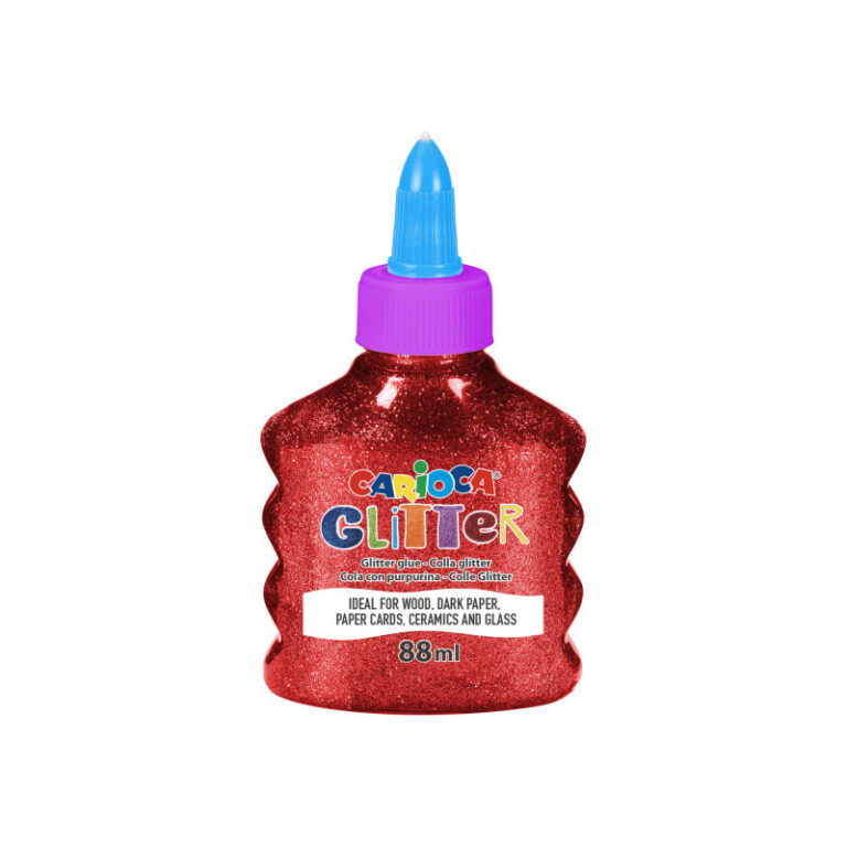 CARIOCA Glitter Glue Bottle 88Ml Red