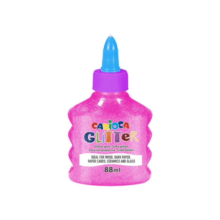 CARIOCA Glitter Glue Bottle Neon 88Ml Pink