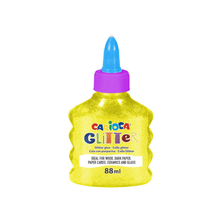 CARIOCA Glitter Glue Bottle Neon 88Ml Yellow