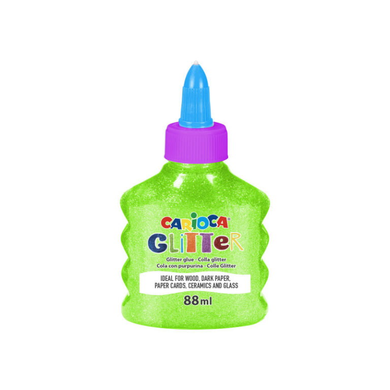 CARIOCA Glitter Glue Bottle Neon 88Ml Green