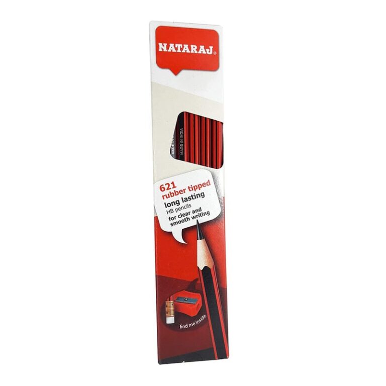 NATARAJ HEX HB PENCIL RD/BK PK OF 12