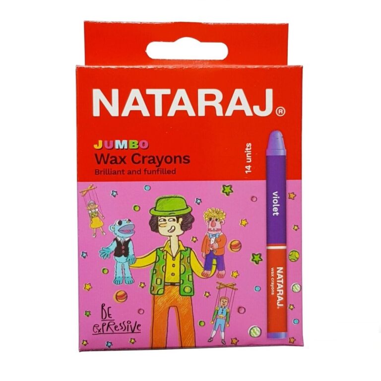 NATARAJ 14 JUMBO WAX CRAYONS (90MM)