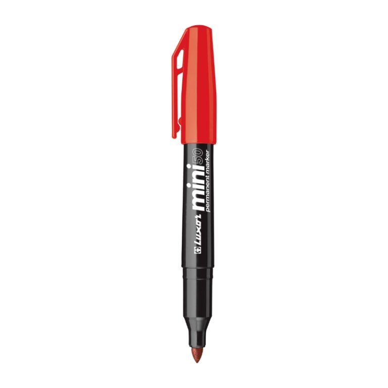 LUXOR Permanent Marker 50 bullet Tip 1-2 mm Red