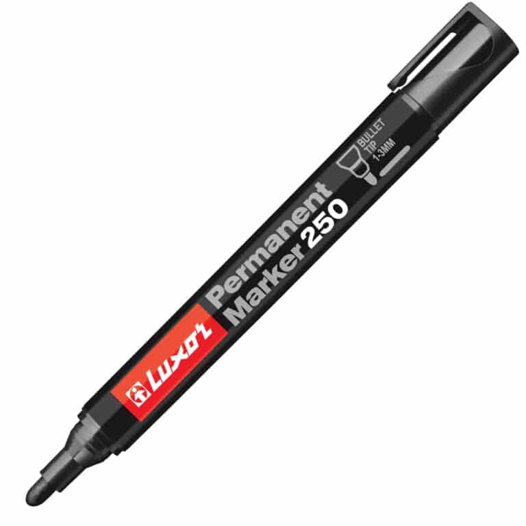 LUXOR Permanent Marker 250 Bullet Tip 1-3mm Black