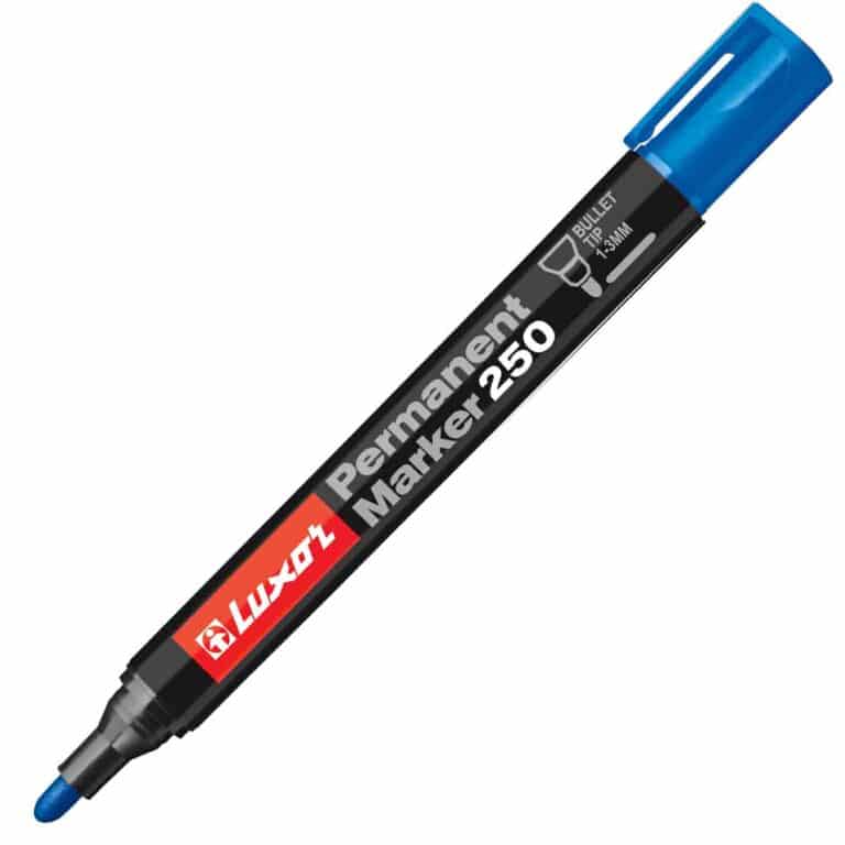 LUXOR Permanent Marker 250 Bullet Tip 1-3mm Blue