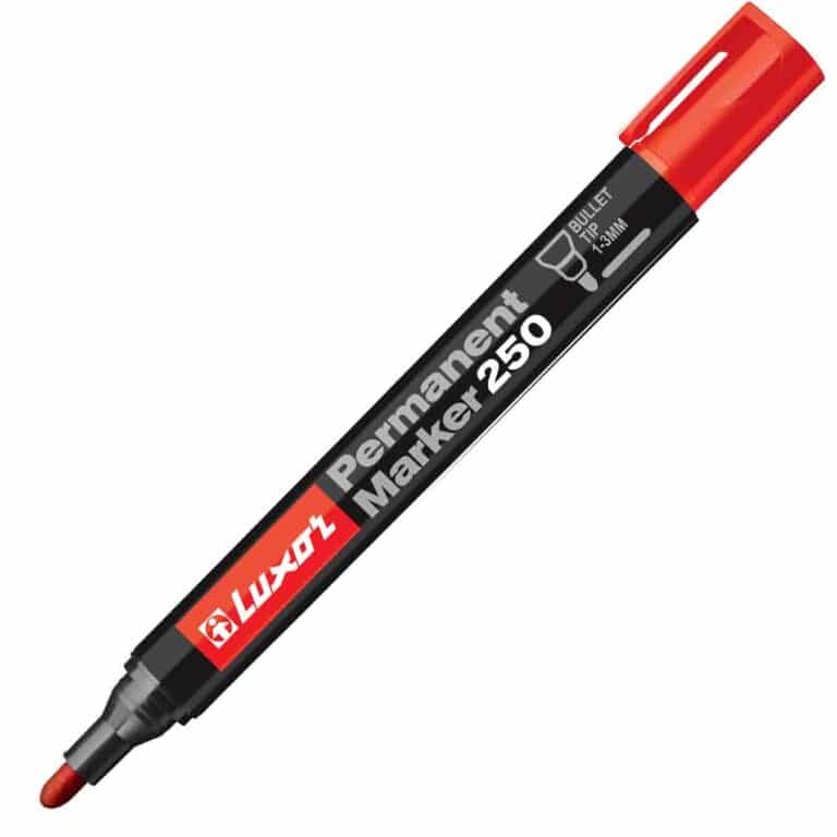 LUXOR Permanent Marker 250 Bullet Tip 1-3mm Red