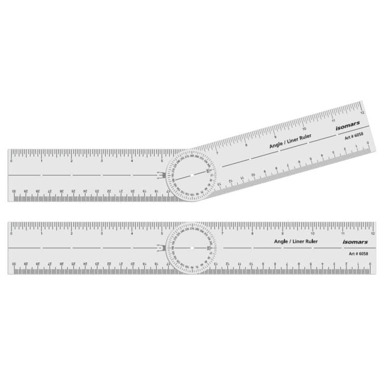 ISOMARS ANGLE/LINE RULER-12