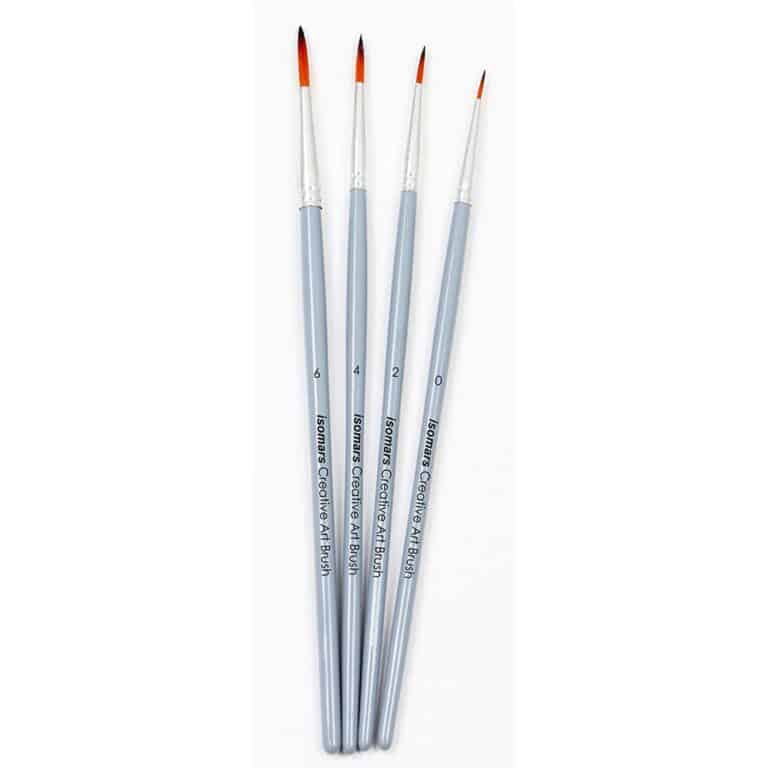 ISOMARS Creative Art Brush Round Set Of 4