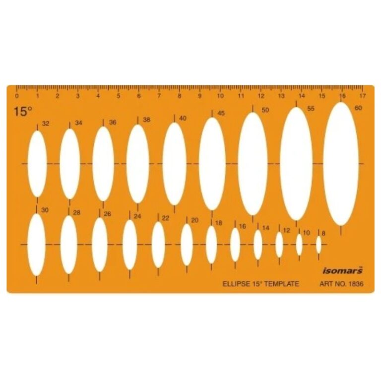 ISOMARS 15 Degrees Ellipse Drawing Template