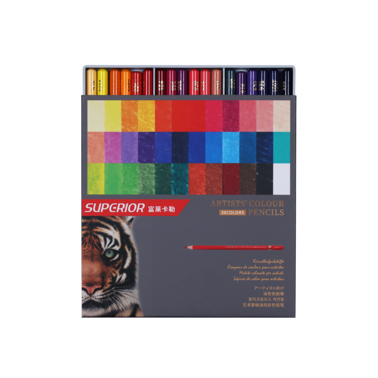 SUPERIOR ARTIST'S COLOUR PENCILS SET OF 36