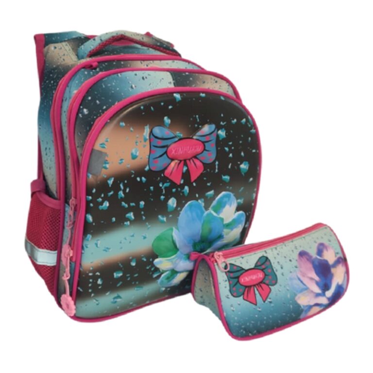 School Kids Backpack + P.Case Flower