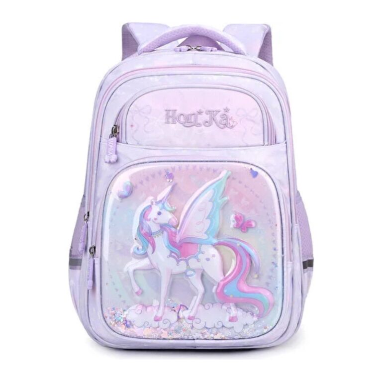 School Kids Backpack Unicorn Violet