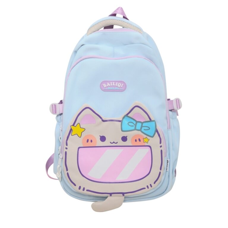 School Teen Backpack Blue Pink