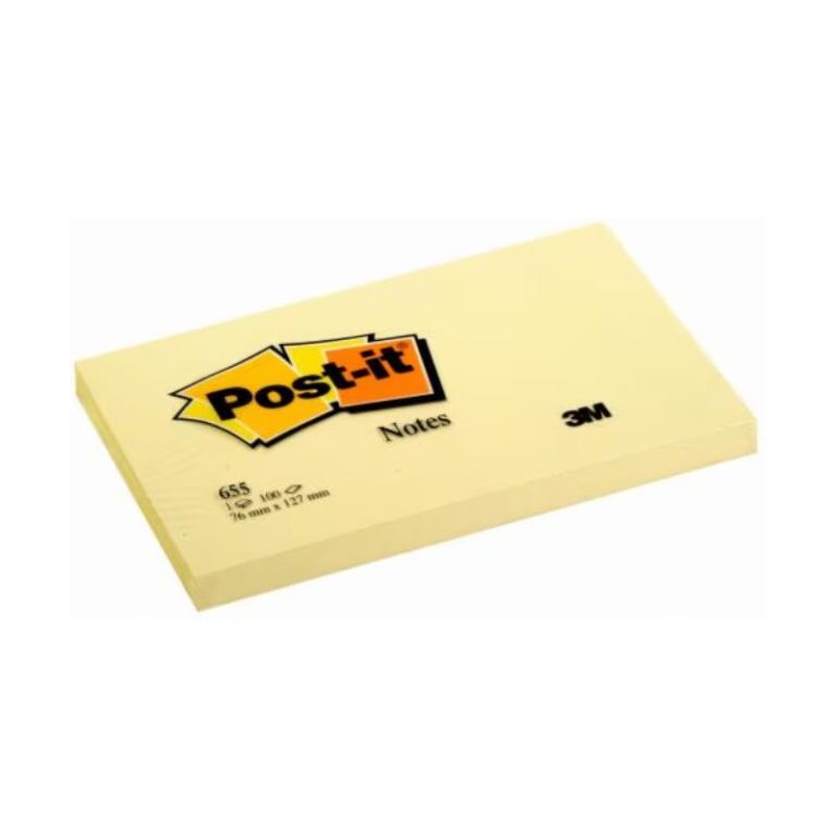 3M 655 Post-it Notes Yellow 76.2mm*127.0mm