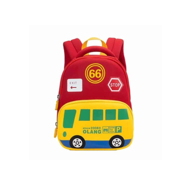 Pre-School Kids Backpack Medium Red Bus