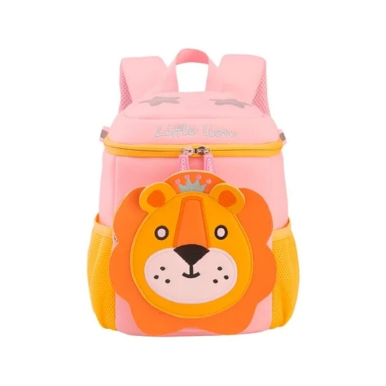 Pre-School Kids Backpack Large Pink Lion