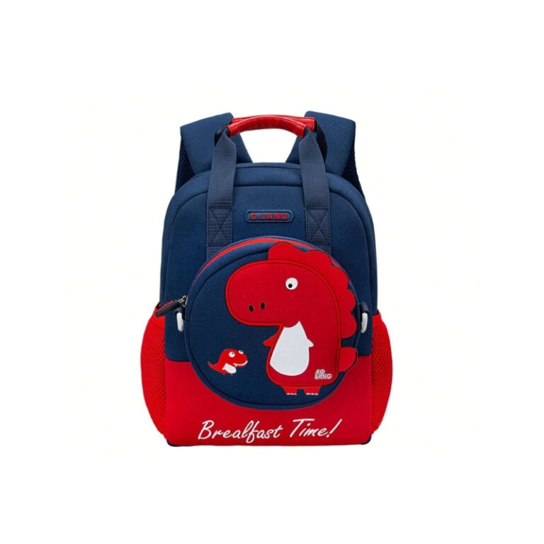 Pre-School Kids Backpack Navy Dinosaur