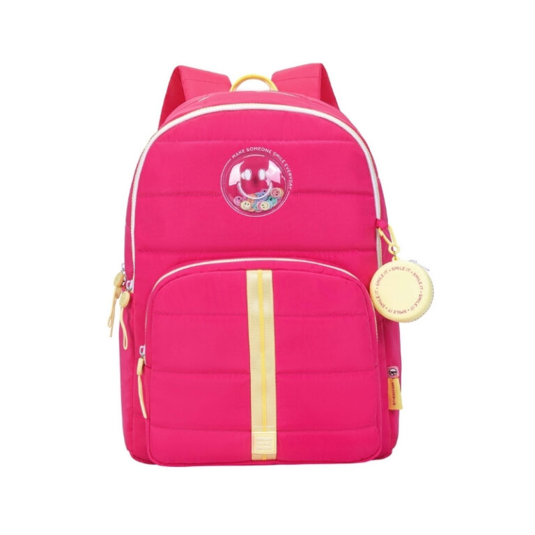 kids School Backpack Smile It Pink