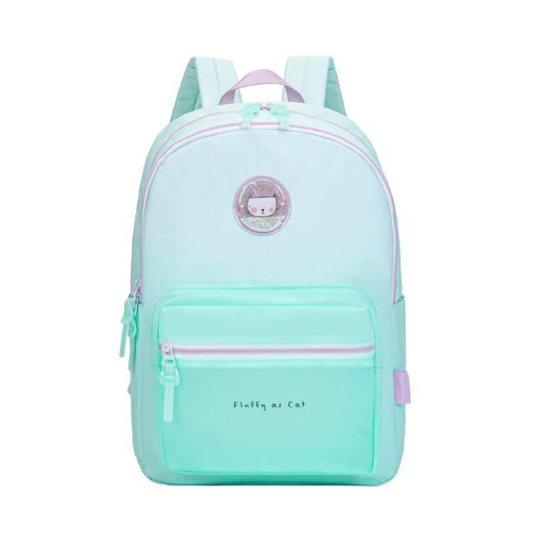 kids School Backpack Cat Blue