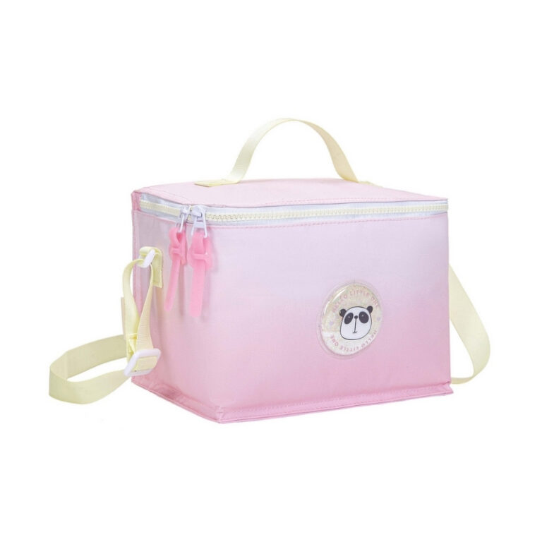 kids School Lunch Bag Panda Pink