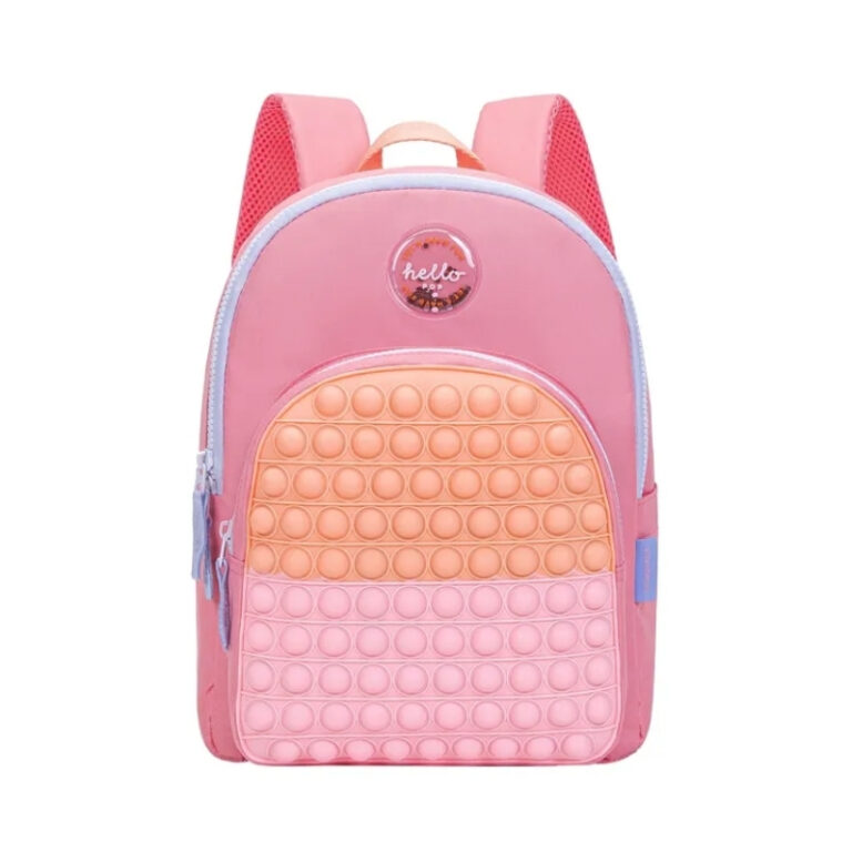 kids School Small Backpack Push Pop Pink