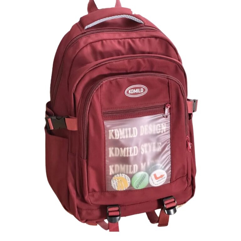 School Teen Backpack Wine Red