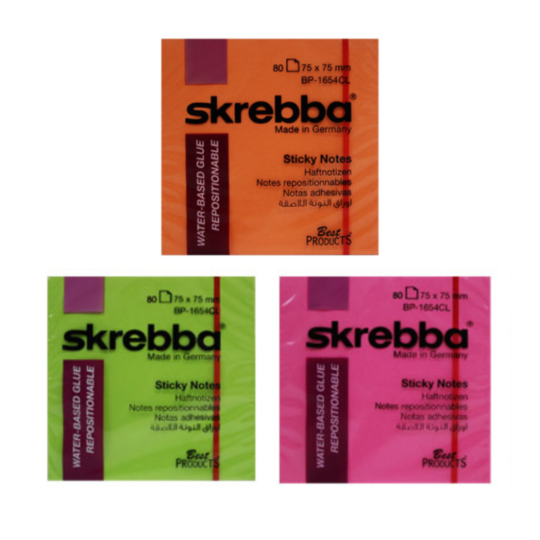 SKREBBA STICKY NOTE 75*75MM 100SH