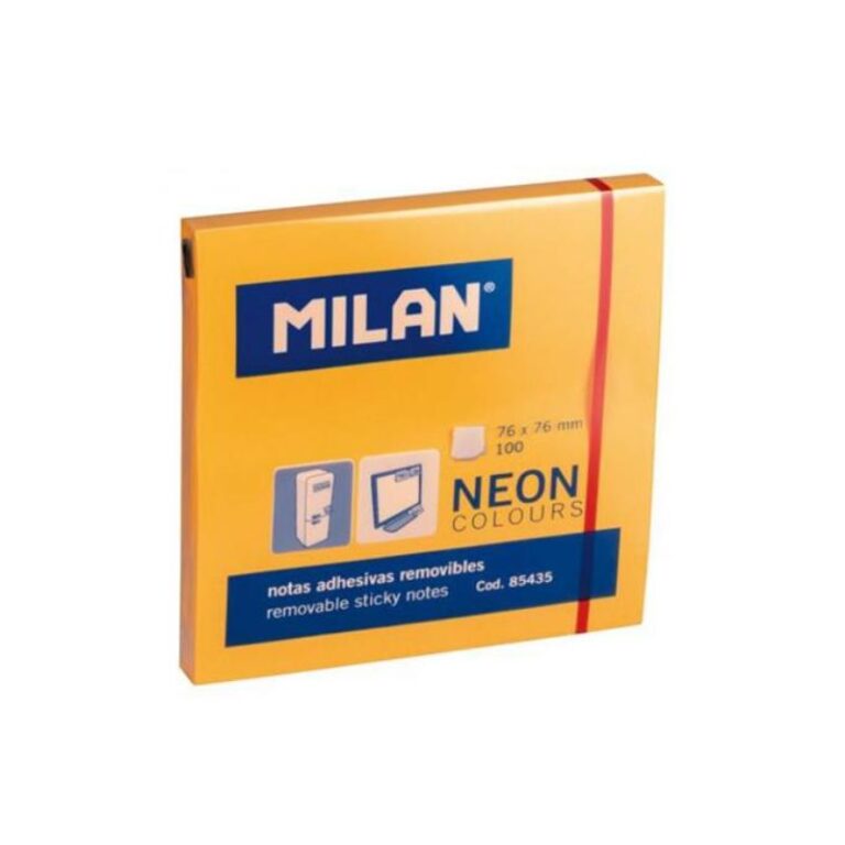 MILAN STICKY NOTES 75*75 NEON ORANGE